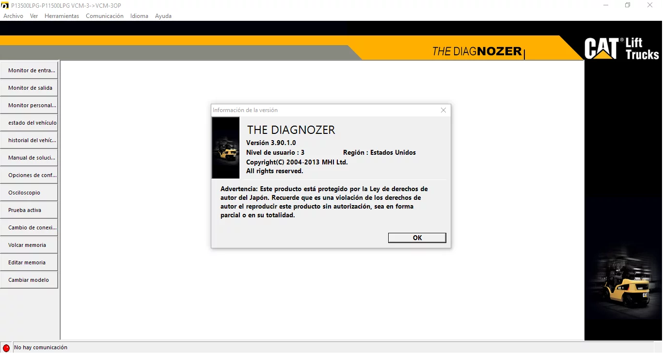 DIAGNÓSTICO DE EMPILHADEIRAS CATERPILLAR 3.9