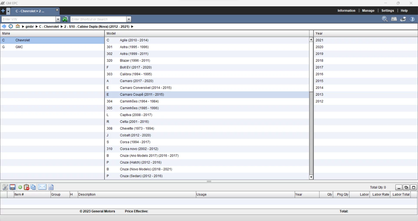 GENERAL MOTORS BRASIL EPC 2020.10