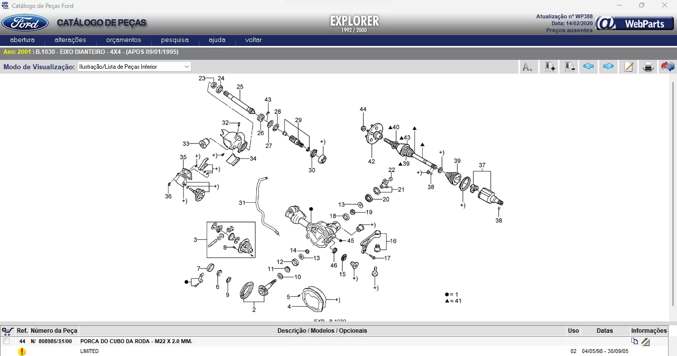 FORD WEBPARTS AMÉRICA LATINA – 2020.02