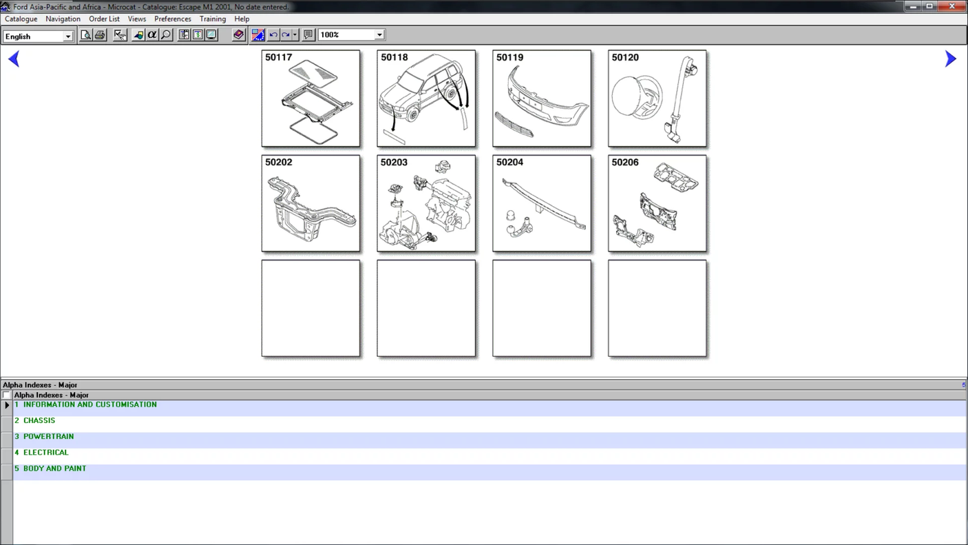 FORD MICROCAT ÁSIA PACÍFICO E ÁFRICA 2022.01