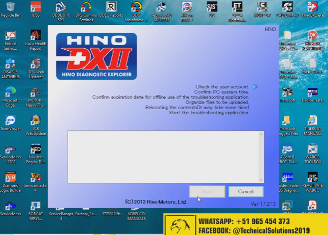 HINO DX2 1.1.21.3 SOLUÇÃO DE PROBLEMAS 03.2021