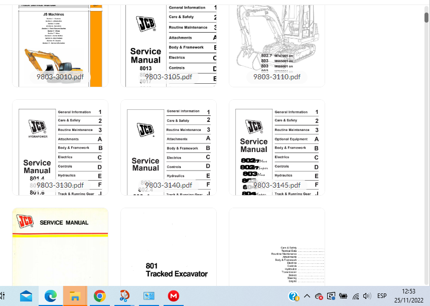 MANUAIS DE SERVIÇO JCB COLEÇÃO PDF 38GB 2019