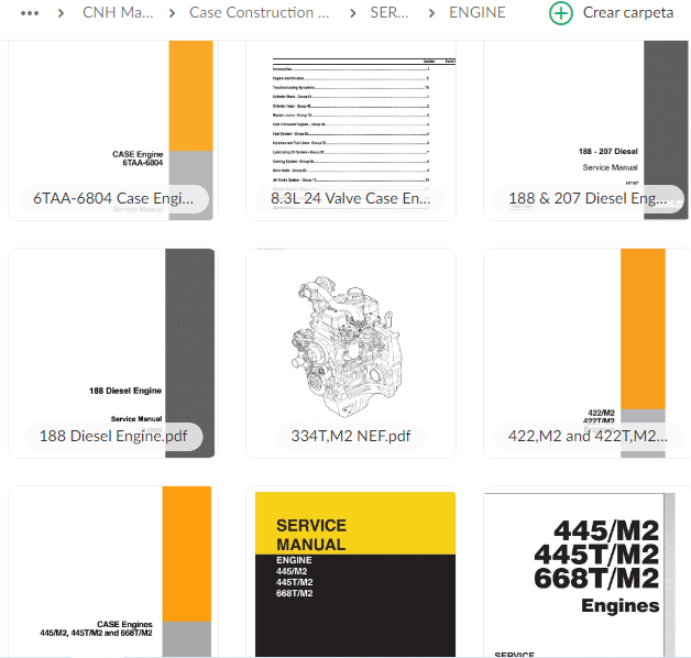 Pacote de manuais de serviço de equipamentos agrícolas e de construção Case 140,3 GB