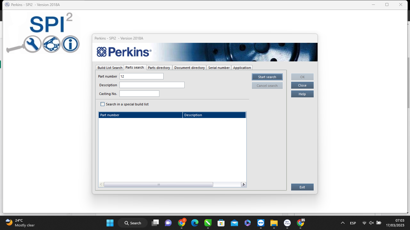 Perkins SPI2 2018A (Peças e Serviços)