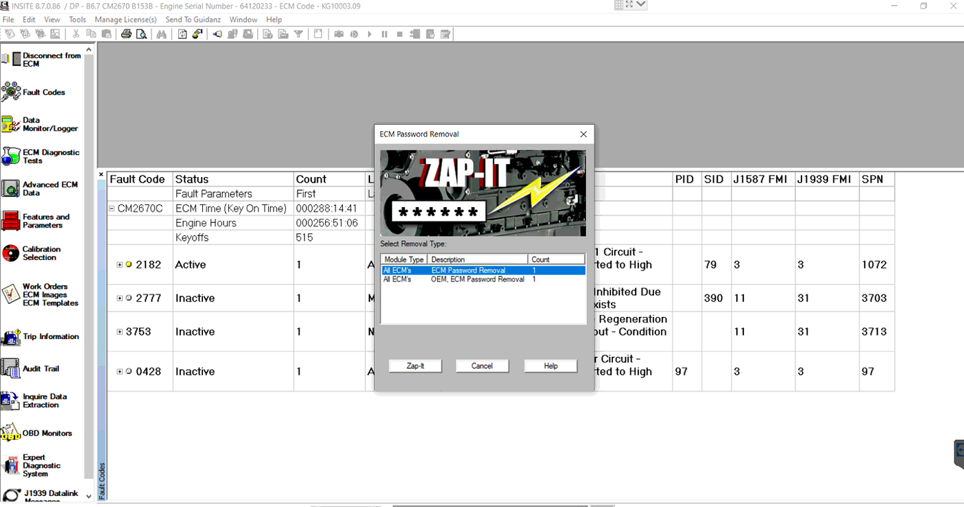 CUMMINS INSITE 9.1.1 PRO + FLLET CALS + ZAP IT + INCAL ONLINE 2025