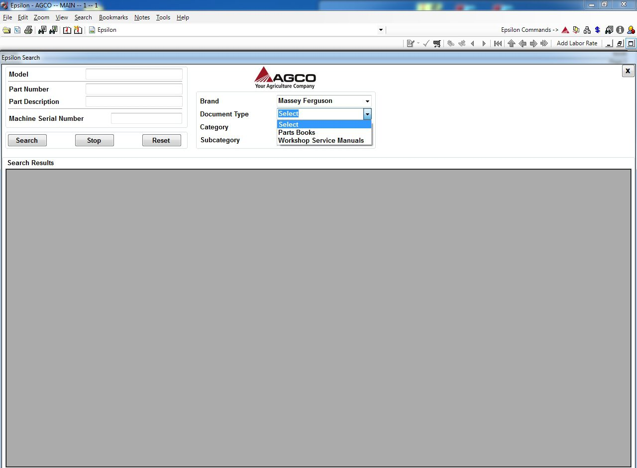 Massey Ferguson South America Epsilon [02.2021] Livros de peças e manuais de serviço de oficina 