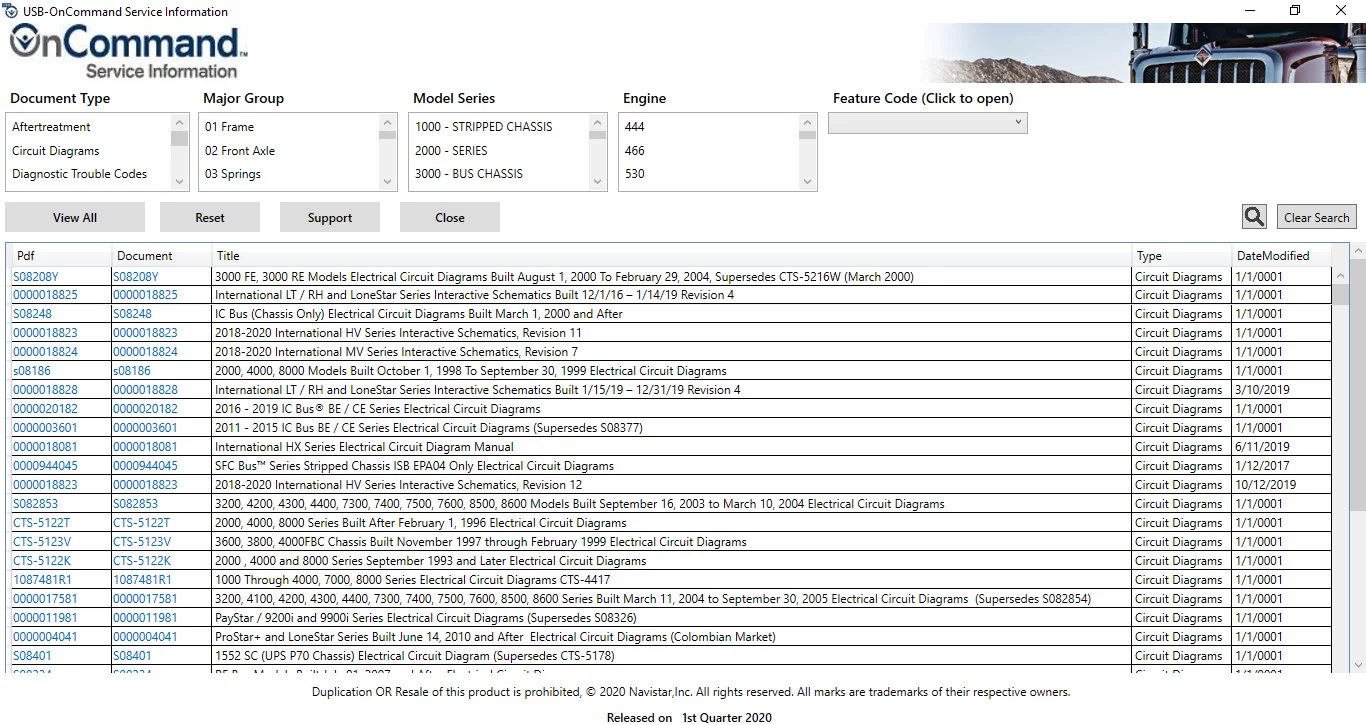 Navistar Oncommand 2020 
