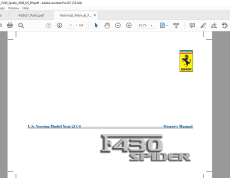 MANUAL FERRARI E CATÁLOGO DE PEÇAS – 2017 