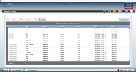 SOLUÇÃO DE BAÍA DE SERVIÇO FORD ECUSPACE 2.0.10.0