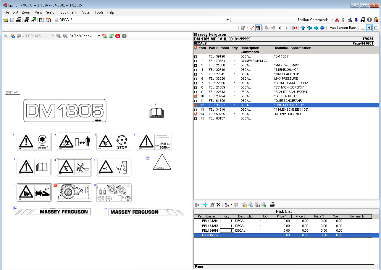 Massey Ferguson Europe UK Epsilon [02.2021] Livros de peças e manuais de serviço de oficina 