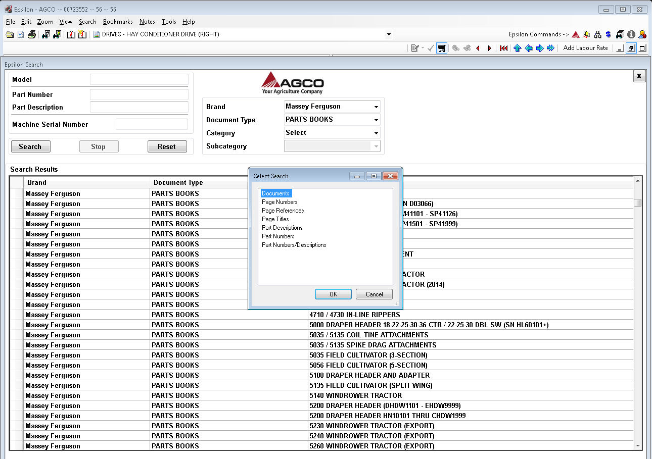 Massey Ferguson Europe UK Epsilon [02.2021] Livros de peças e manuais de serviço de oficina 
