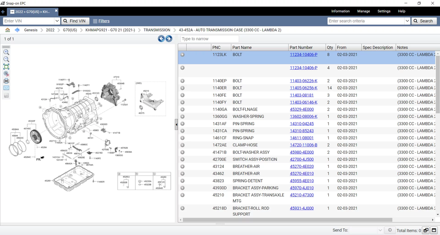 CATÁLOGO DE PEÇAS DE REPOSIÇÃO GENESIS EPC – 2021.05 
