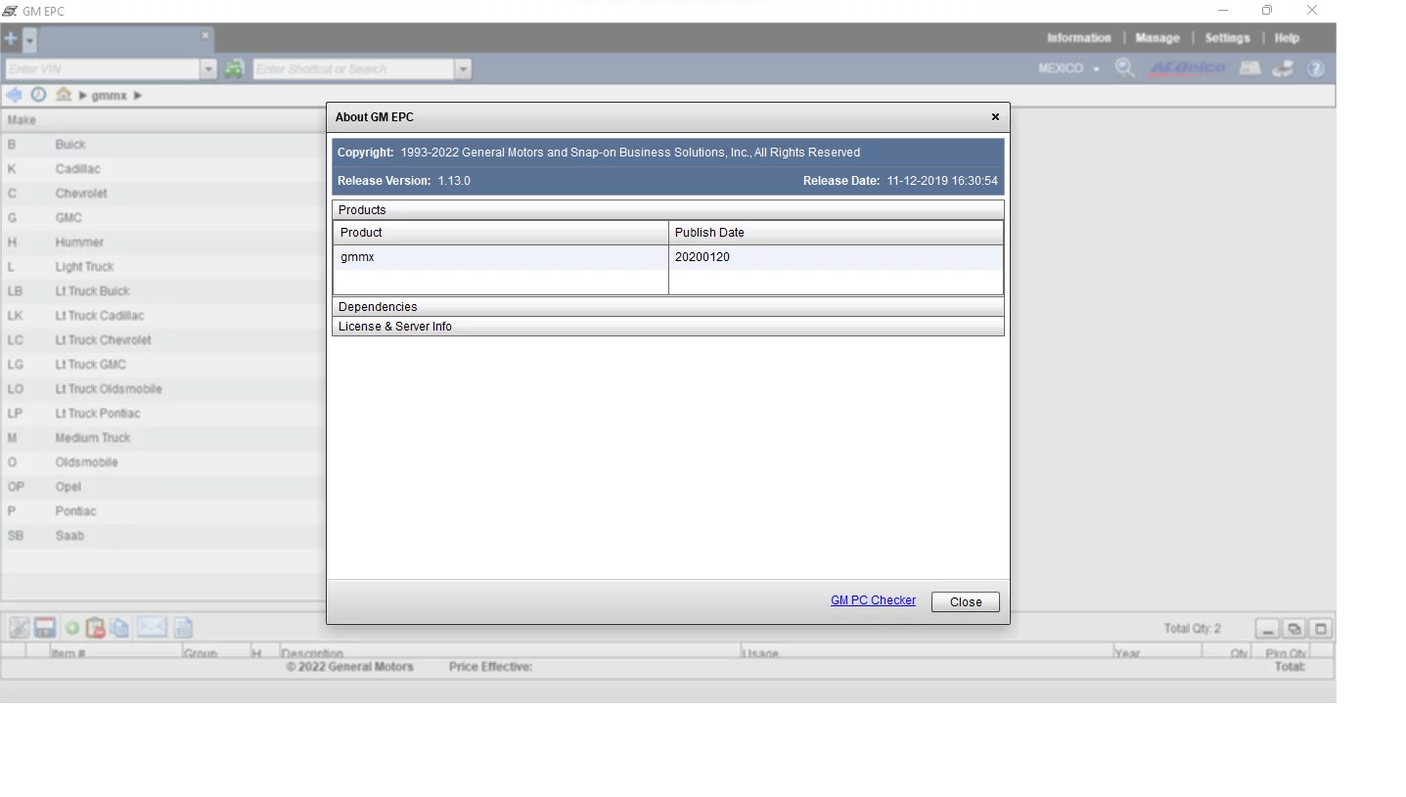 GENERAL MOTORS MÉXICO EPC 2020.02 