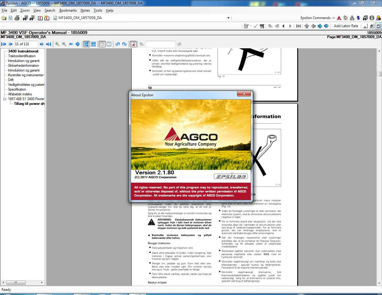 Massey Ferguson South America Epsilon [02.2021] Livros de peças e manuais de serviço de oficina 