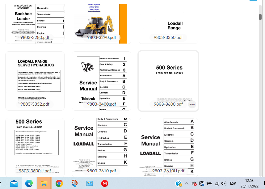 MANUAIS DE SERVIÇO JCB COLEÇÃO PDF 38GB 2019 