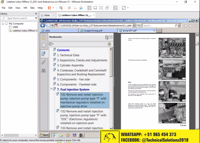 Liebherr Lidos Offline (Manuais de peças, operação e serviço) 12.2021 + Webservice 