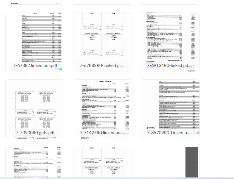 Pacote de manuais de serviço de equipamentos agrícolas e de construção Case 140,3 GB 