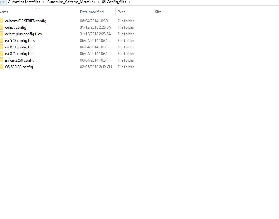 Cummins METAFILES 52GB ECFG E2M SCREEN CBF Config &amp; Delete FILES Atualização 04.2022 