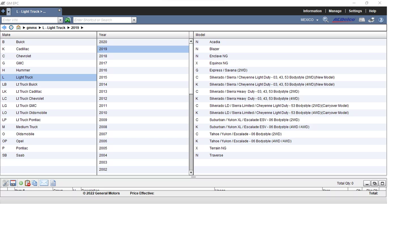 GENERAL MOTORS MÉXICO EPC 2020.02 