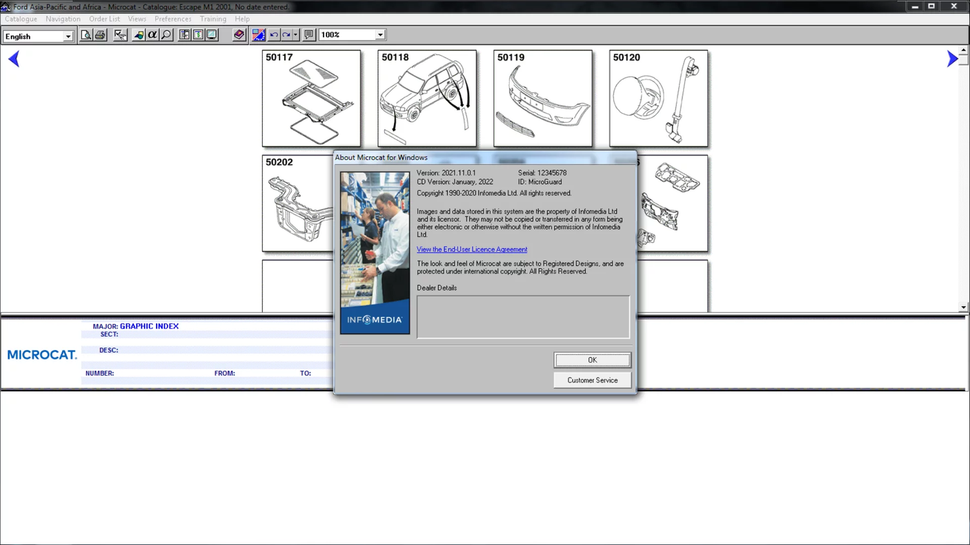 FORD MICROCAT ÁSIA PACÍFICO E ÁFRICA 2022.01 