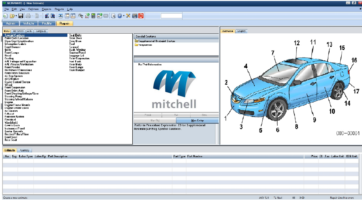 MITCHELL ULTRAMATE ESTIMATING – 7.1.241 